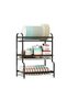 Metal stackable dish rack, 3 levels, black - 2