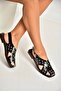 Y458502760 Black Rustic Staple Detailed Women's Sandals - 3