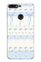 Huawei Y7 2018 Compatible Blue Bow and Flower Pattern Transparent Phone Case
