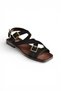 Y458702602 Black Suede Buckle Detailed Women's Sandals - 6