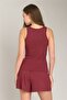 Carol Ribbed Knit Athlete Pajama Top - Claret Red - 4