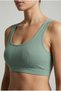 2-Pack Ribbed Bralette Bustier Stretchy Seamless Bra Daily Sports Crop Top - 2