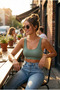 2-Pack Ribbed Bralette Bustier Stretchy Seamless Bra Daily Sports Crop Top - 8