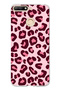Huawei Y6 2018 Compatible Pink Leopard Pattern Transparent Phone Case