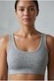 2-Pack Ribbed Bralette Bustier Stretchy Seamless Bra Daily Sports Crop Top - 6