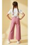 Girl's Pants Pink Color Wide Leg 9/14 Years - 3