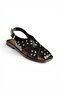 Y458502760 Black Rustic Staple Detailed Women's Sandals - 5