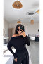 Black Buzzy Off-Shoulder Blouse - 4
