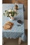 Tablecloth Floral Ruffle Vintage Blue 140X120Cm - 2