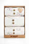 3-Piece 0-3 Month Boxed Baby Bady 100% Cotton Baby Birth Gift - 3