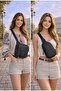Women's Daily Double Zipper and Crossbag Waist Bag