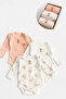 3-Piece 0-3 Month Boxed Baby Bady 100% Cotton Baby Birth Gift