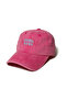 Embroidered Candy Pink Hat Y2K Streetwear Hat with Washed Fabric and Light Blue Letter Embroidery Hat - 2