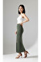Women's Slit Scuba Pencil Skirt - Diving Fabric/92 cm - 3