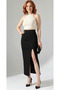 Women's Slit Scuba Pencil Skirt - Diving Fabric/92 cm - 8