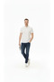 Men's Pique Fabric Buttoned Collar Regular Fit Casual Short Sleeve T-Shirt - White - 4