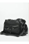 Women's Black Native Washed Leather Shoulder Crossbody Bag - 5