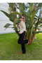 High Waist Black Straight Jeans - 7
