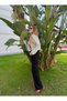 High Waist Black Straight Jeans - 6