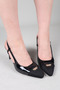 Dolly Gold Buckle Heeled Shoes Black - 4