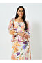 Floral Printed Ruffled Detail Midi Dress - 3