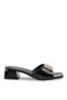 Vesper Mina Women's Heeled Slippers 0012204 Black Patent Leather - 3