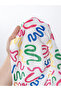 Girls Scribble Print Sleeveless Tiered Dress - 4