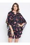 Floral Print Viscose Kaftan Top and Shorts Set - 2