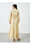 Yellow Sequin Embroidered Jalabiya with Tie Belt - 5