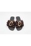 Women's Brown Stylish Bow Detailed Beach and Daily Comfortable Slippers - 4