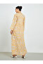 Yellow Floral Printed Embroidered A-Line Jalabiya - 5