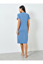 Blue California Print T-Shirt Dress - 5