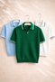Men's 3-Piece Set Ribbed Knitwear Polo Collar Half Zipper Comfortable Fit T-Shirt