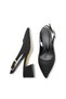 Women's Pointed Toe Open Back Heeled Shoes 001295 Matte Black - 2