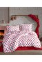 Poplin 100% Cotton 63 Thread Flounce Padded Heart Pattern Love Duvet Cover Set Double Size