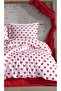 Poplin 100% Cotton 63 Thread Flounce Padded Heart Pattern Love Duvet Cover Set Double Size - 3