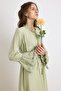 Fisto Detailed Lace-Up Sleeves Dress Çağla 9429-E - 4