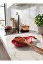 Silicone Spoon Rest - Heat Resistant Countertop Dirty-Proof Spoon Holder - Stain-Proof Red - 5