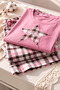 Shine Star Plaid Women's Pajama Set - 2