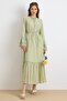 Fisto Detailed Lace-Up Sleeves Dress Çağla 9429-E - 2