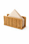 Rattan Wicker Vertical Napkin Holder 14X5.5X8.5 cm – Decorative Tabletop Napkin Stand