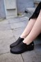 Ern-835 Eren Shoes&Bag Genuine Leather Laser Print Patterned Women's Shoes Real Leather Black - 3