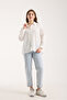 Women's White Oversize Shirt Long Sleeve Buttoned Basic Loose Women White Shirt - 7