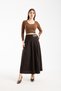 Hijab Buckle Flared Skirt 94 cm Length High Waist Pleated Long Women's Stylish Skirt