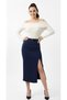 Women's Belted Suede Maxi Pencil Skirt - 3