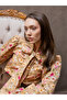Satin Pink Pastel Floral Bow Blouse - 7