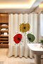 Bathroom Curtain, Timeless Floral Pattern Shower Curtain, Bathtub Curtain 175X200Cm - 3