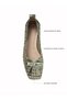 Women's Casual Shoes (Braided) Genuine Gold Leather - 3