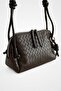 Valeria Mini Brown Knitted Textured Crossbody and Shoulder Bag - 3