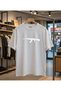 Figure Print Detailed Oversized T-Shirt Regular Fit 100% Cotton T-Shirt